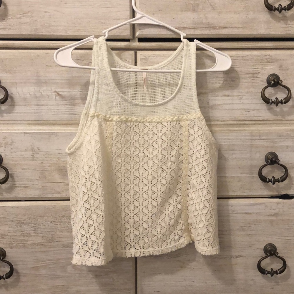 FREE PEOPLE white/cream colored top